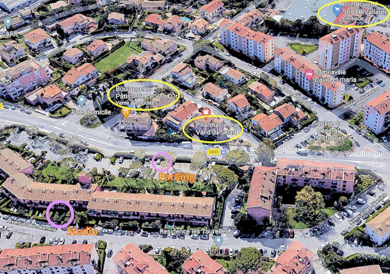 Cosy, Wi-Fi, Jardin & Parking, Jasmins Studio En Cote-D'Azur Vallauris Εξωτερικό φωτογραφία