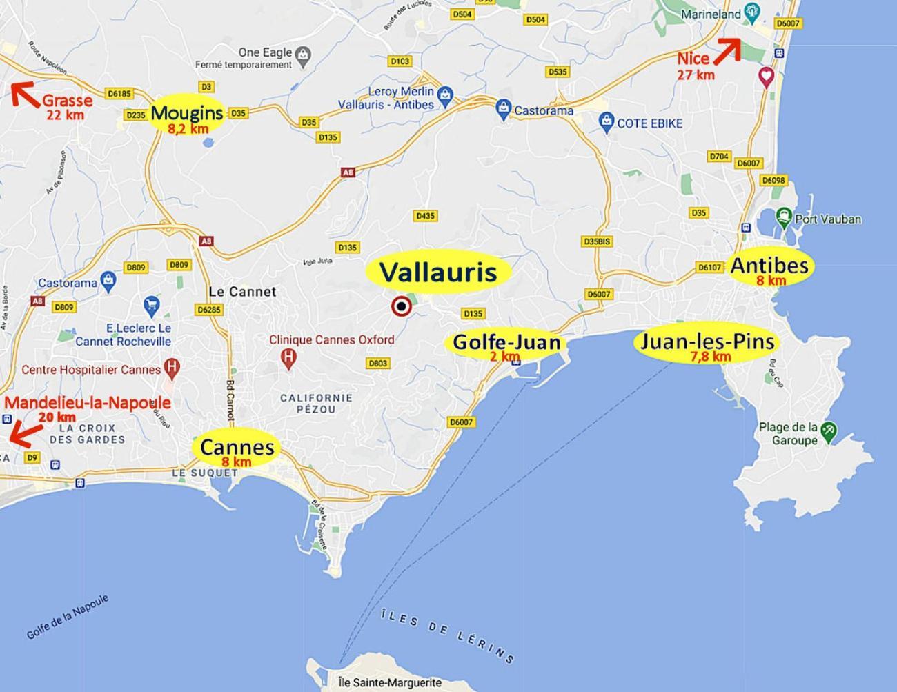 Cosy, Wi-Fi, Jardin & Parking, Jasmins Studio En Cote-D'Azur Vallauris Εξωτερικό φωτογραφία